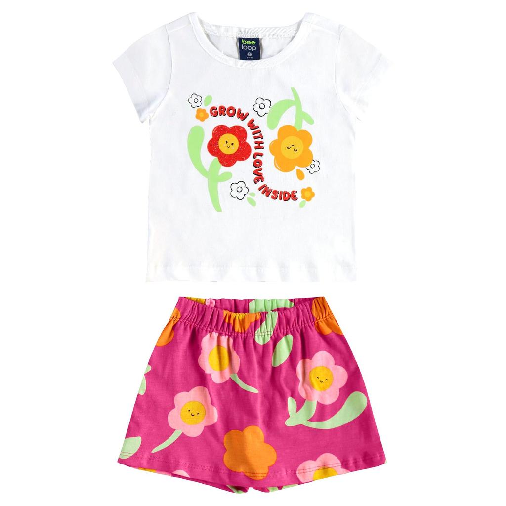 Conjunto Blusa e Short-Saia Bee Loop