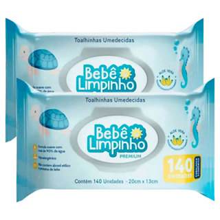 kit 280 Toalhas Umedecidas Bebê Limpinho Premium em Oferta na Shopee