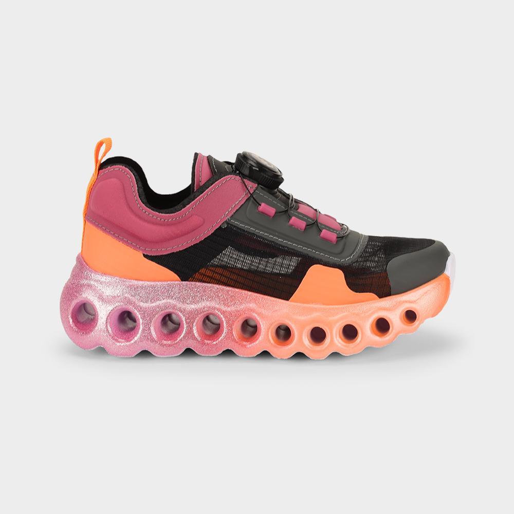 Tênis Infantil Bibi Roller Sport Preto Rosa com Laranja em Oferta na Shopee