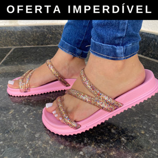 Papete Birken Sandália Feminina do 33 ao 40 Tiras Coloridas em Oferta na Shopee