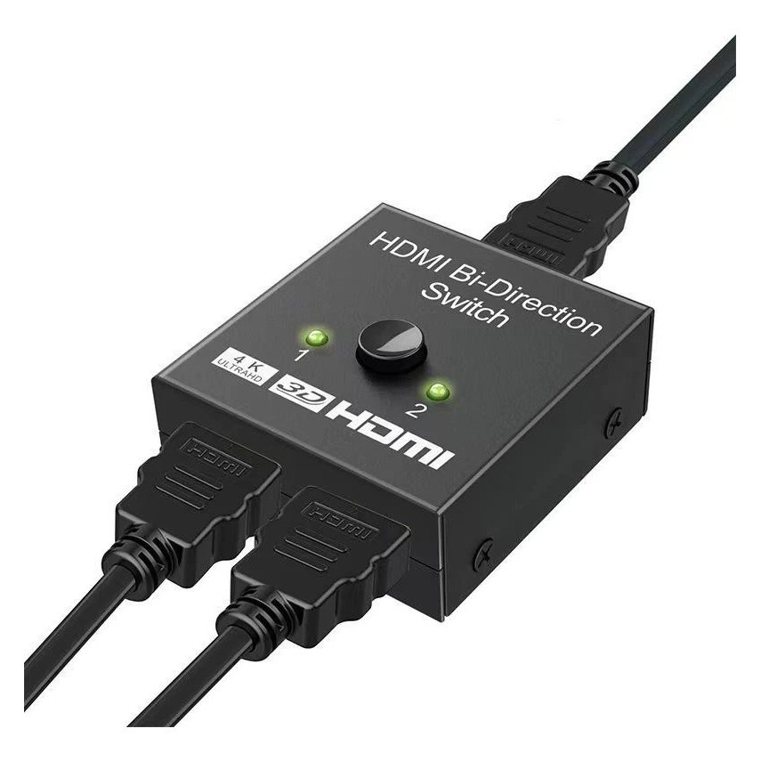 Chaveador Switch Hdmi 2x1 E 1x2 Bi-direcional 4k Ultra Hd 3d