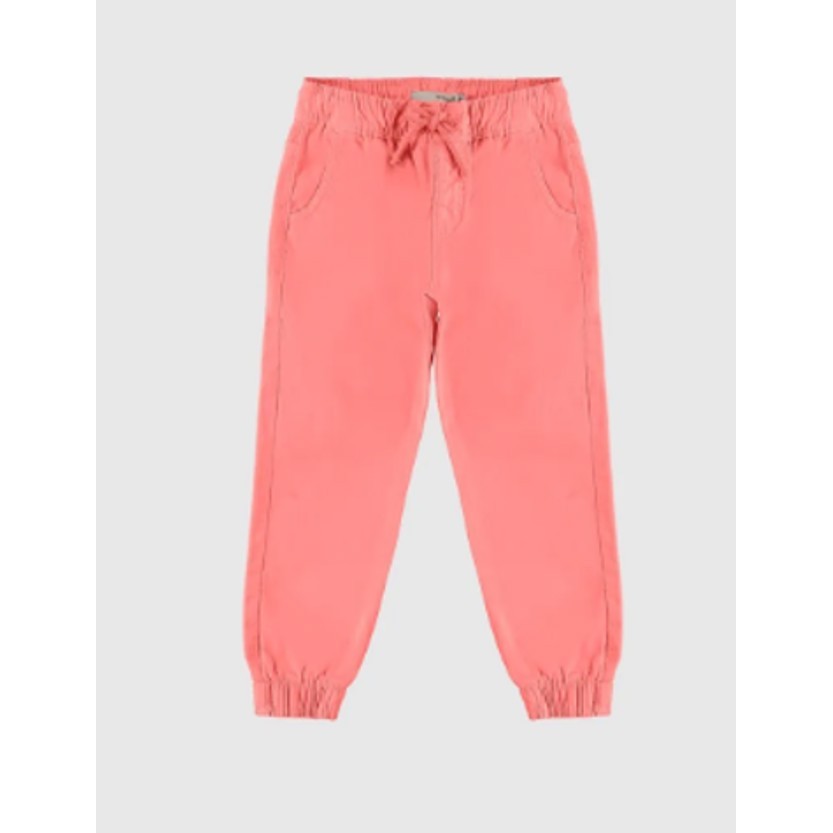 Calça Infantil Menina Jogger Cós Elástico Em Sarja Com Elastano Malwee Kids - Rosa