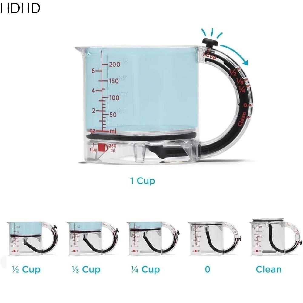 Copo De Medição Ajustável HDHD , Multifuncional Com Base De Vedação Estilo Raspador 4 Em 1 , Portátil