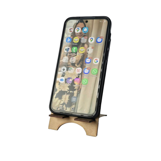 Porta Celular em MDF Suporte para Celular Tamanho 16 x 8 cm