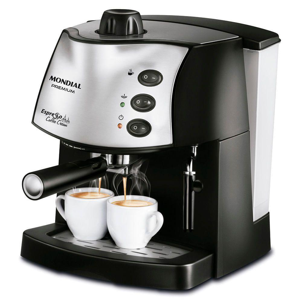 Máquina De Café Expresso Mondial C-08 Cafeteira-220v-preto/inox