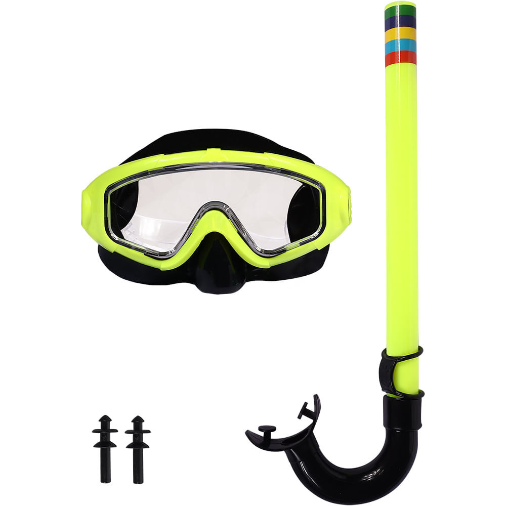 Kit Snorkel Caribe com Máscara Cores Sortidas Bel em Oferta na Shopee