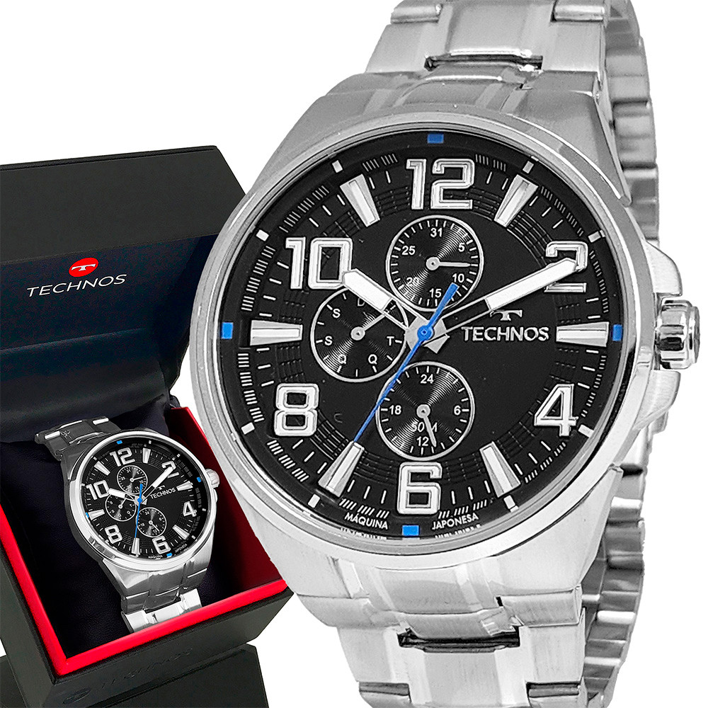 Relógio Technos Prata Original Analógico 1 Ano De Garantia