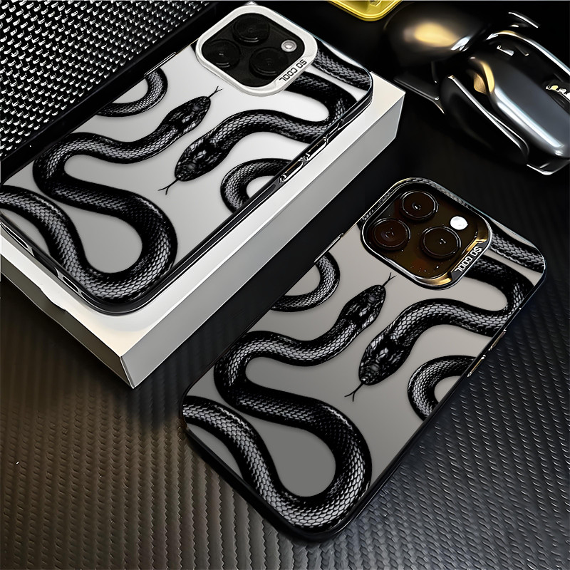 Capa Para Samsung S24 Plus S23 FE S23 Ullta S21 S22 S20 A56 A55 A54 A16 A15 A35 IMD Luxo Fosco Mamba Cobra Preta Starful