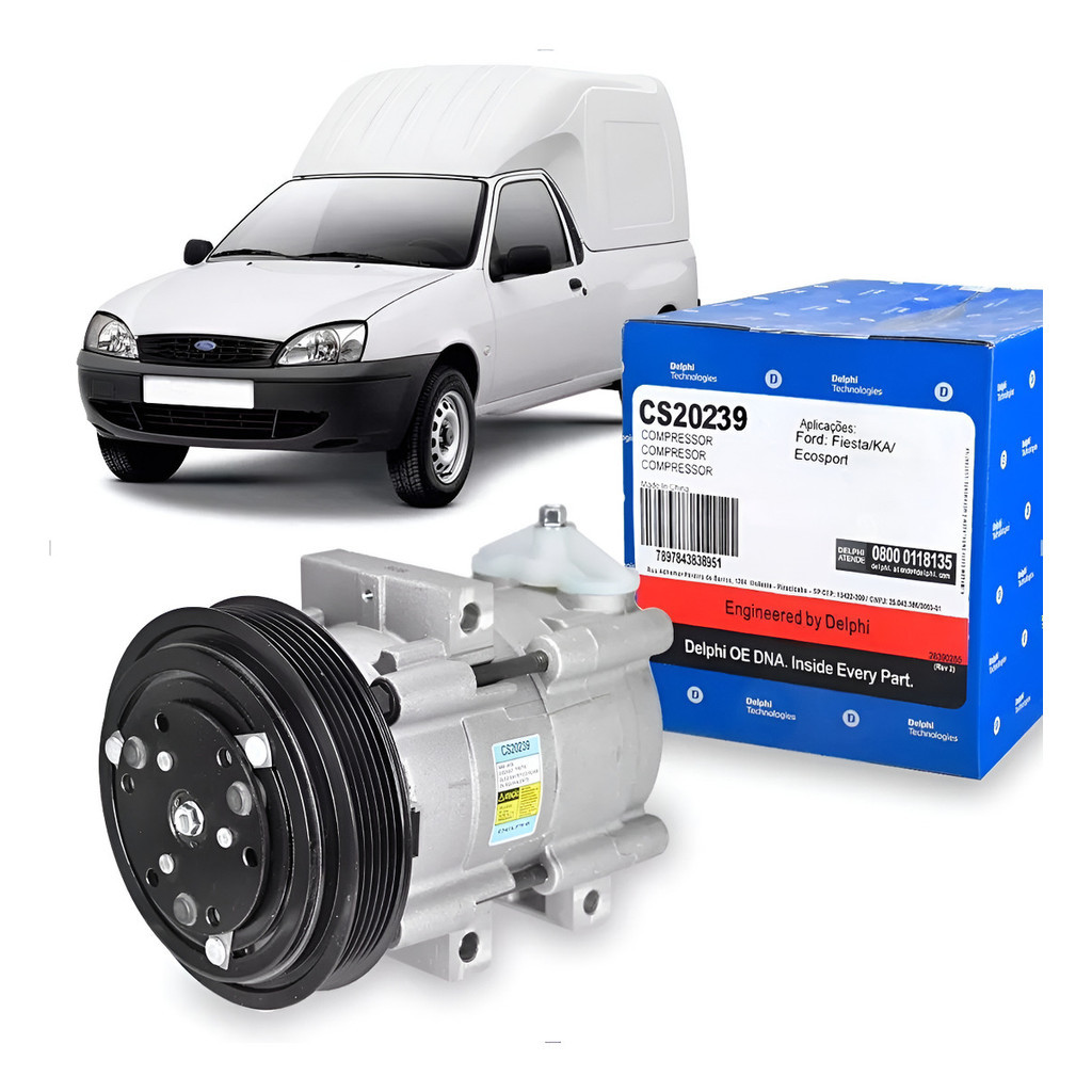 Compressor Ar Courier Zetec 1997 Até 2013 Original Delphi NF NF NV em Oferta na Shopee