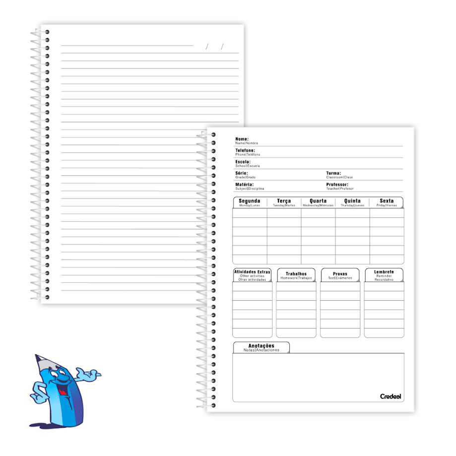 CADERNO 20 MATÉRIAS DORAMA ESPIRAL UNIVERSITÁRIO MY COLLECTION 280 FOLHAS CREDEAL