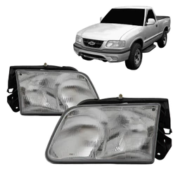 Farol S10 Blazer 95 96 97 98 99 2000 Foco Duplo Cromado