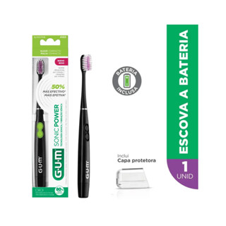 Escova Dental Sonic Deep Clean Vibração Sônica Com Bateria - GUM em Oferta na Shopee