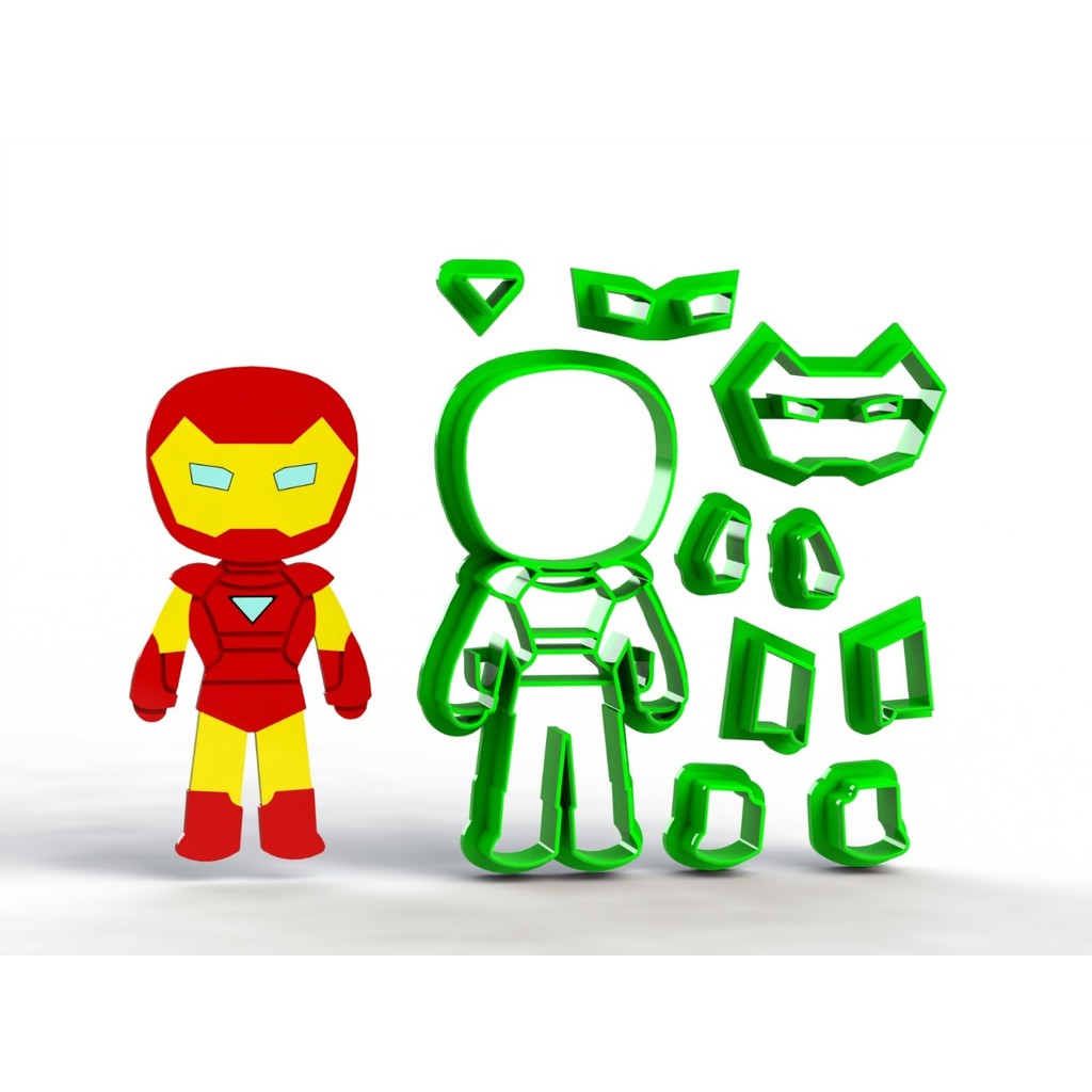Cortador Heróis - Homem de Ferro Corpo Cute Modular