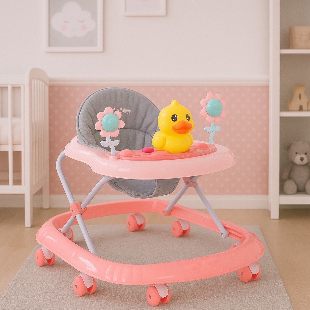 Andador Infantil Rosa Deend Para Bebê Com Patinho em Oferta na Shopee