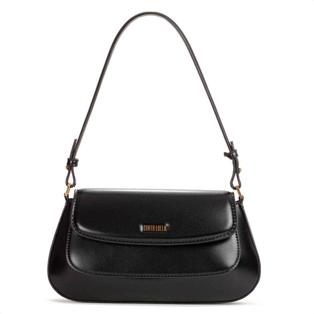 Bolsa Média Santa Lolla Baguete Soft Preto - Feminino