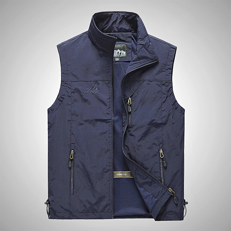 Colete de Malha Ultralight de Secagem Rápida para Homens para Pesca e Camping Casaco Clássico Sem Mangas Ao 2741