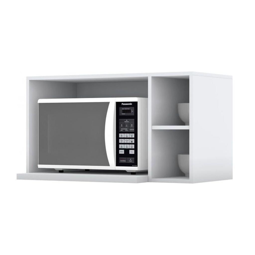 Armário Aéreo Cozinha Modulado Essência para Micro-ondas 80cm Branco - Henn em Oferta na Shopee