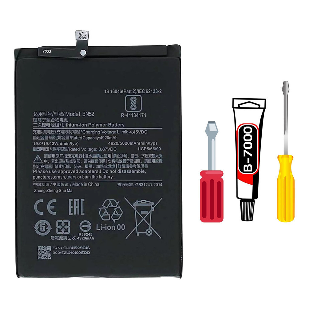 Bateria Para Redmi Note 9s | Redmi Note 9 Pro - Bn52 + Kit em Oferta na Shopee