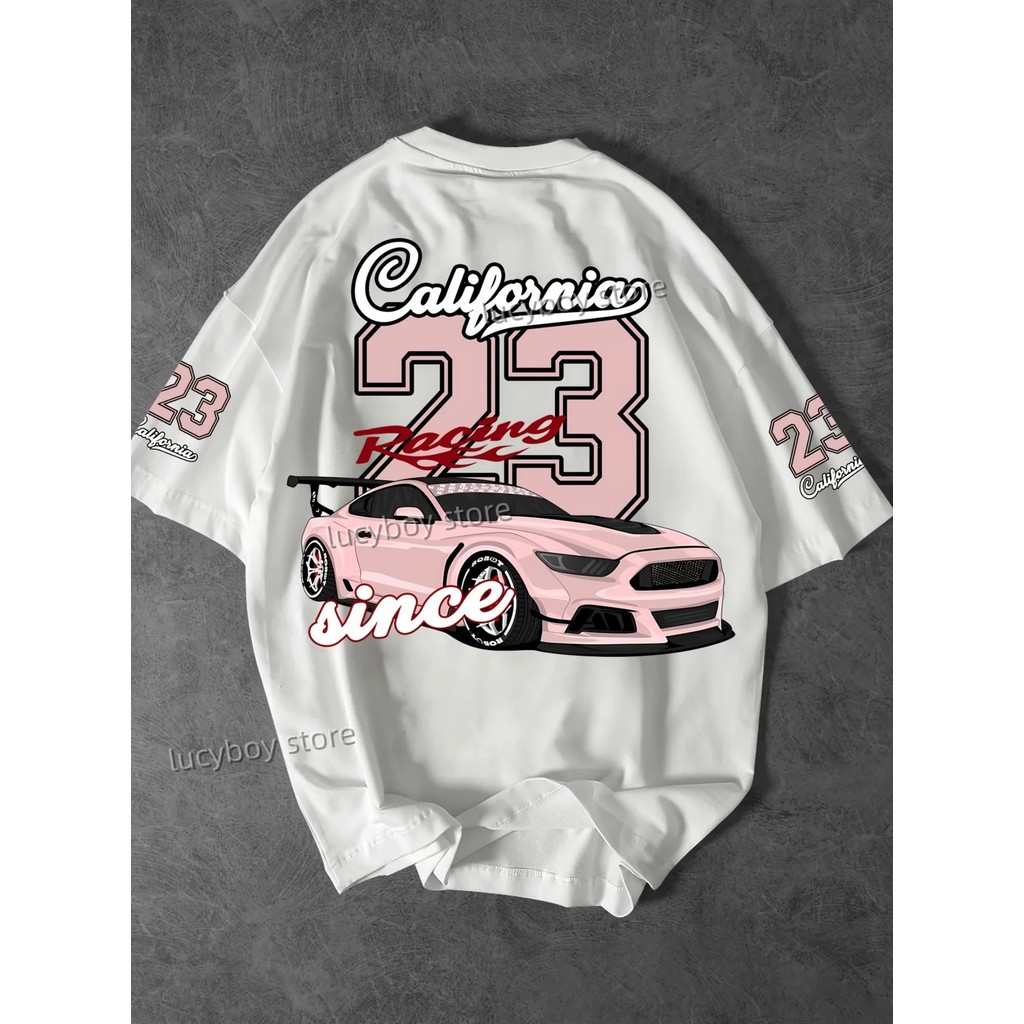 Tshirt Feminina California Car 23 Estampada Lançamento Camiseta 100% Algodão Camisetão Camisa Oversized Plus - Camisarte
