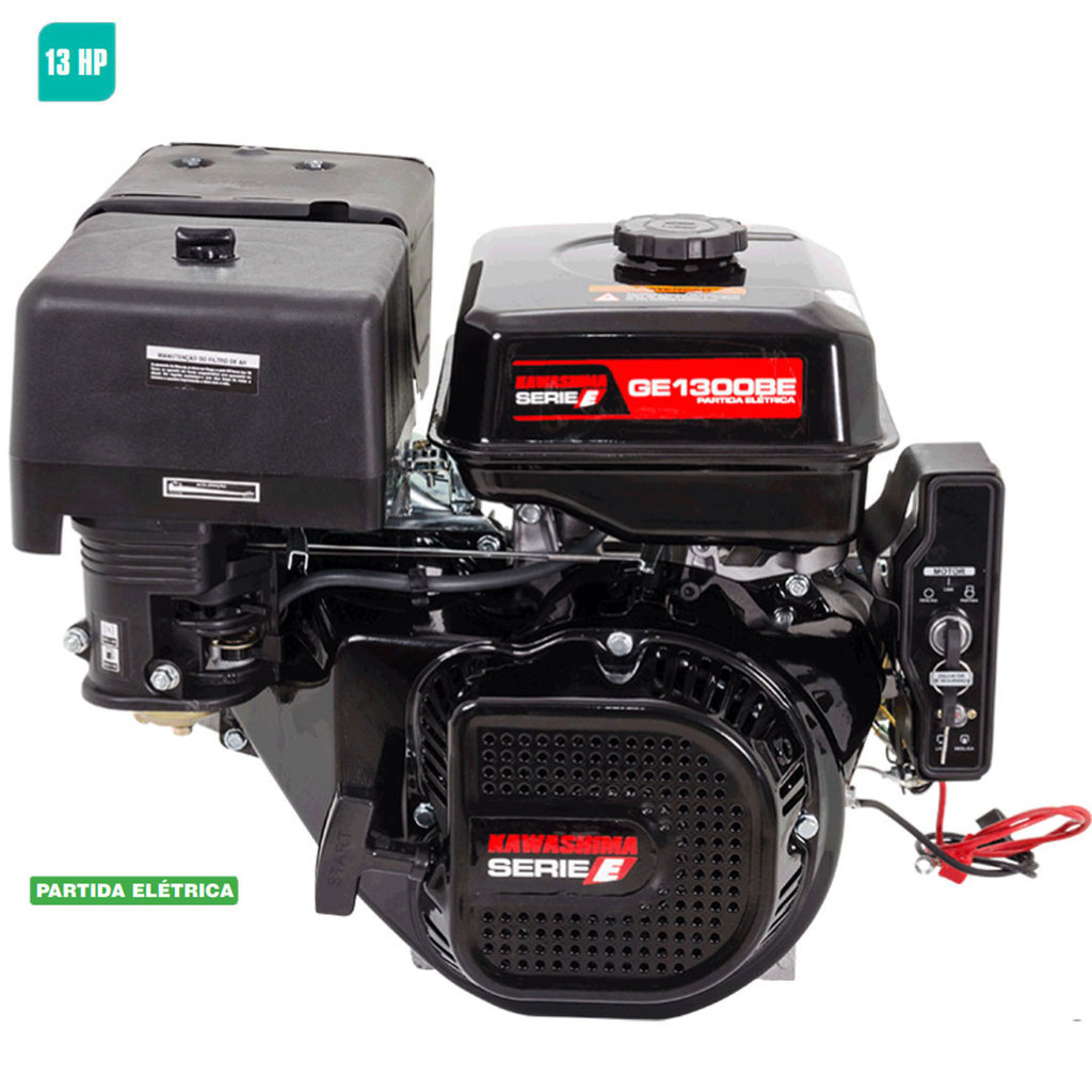 Motor Estacionário 13HP Gasolina 4T Partida Elétrica GE1300BE KAWASHIMA 5670060