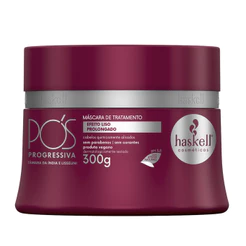 Máscara Pós Progressiva 300ml Haskell | Restauração, Alinhamento e Brilho para Cabelos Alisados Quimicamente