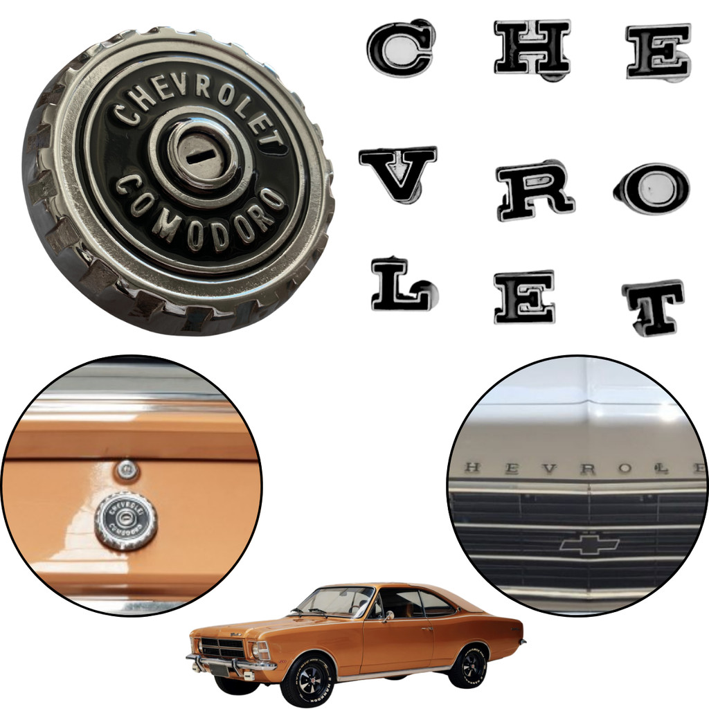 EMBLEMA NARIZ OPALA CARAVAN + TAMPA TANQUE COMODORO ( ANUNCIO USADO PARA DROPSHIPPING )