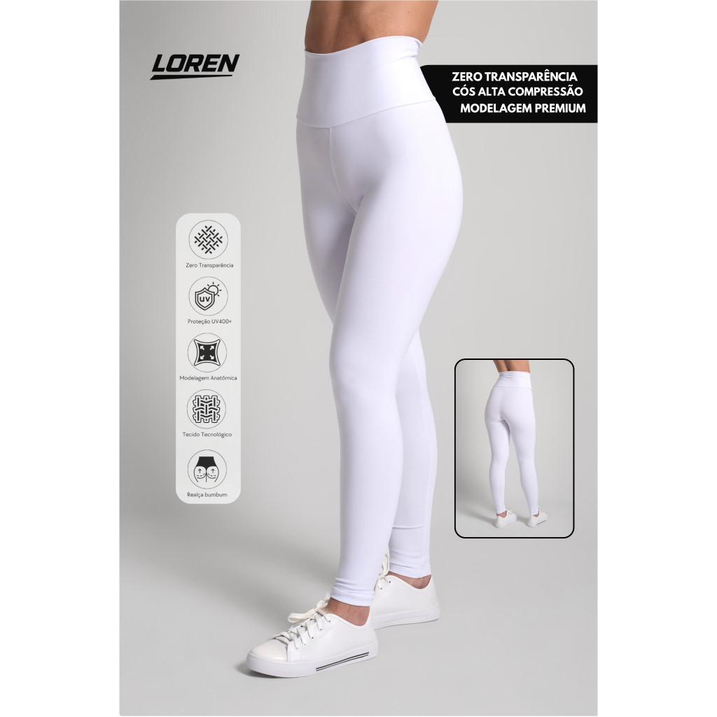 Calça Legging Fitness Zero Transparência Academia Feminina Cintura Alta Elástica
