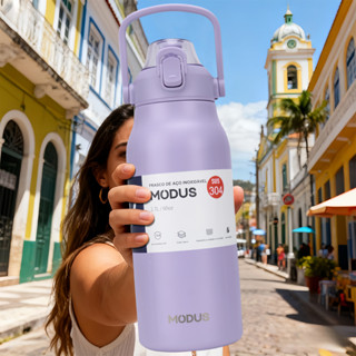 Modus Garrafa Térmica De Viagem Inox 1700ml Água Com Canudo em Oferta na Shopee