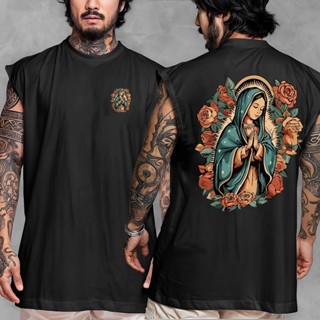 Regata Camiseta Oversized Estampa Nossa Senhora Exclusiva 100% Algodão em Oferta na Shopee
