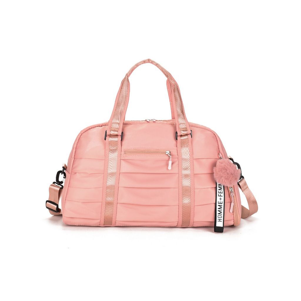Bolsa de viagem impermeavel de grande capacidade, bolsa de ombro de fitness esportiva Chaveiro Pompom MW6026