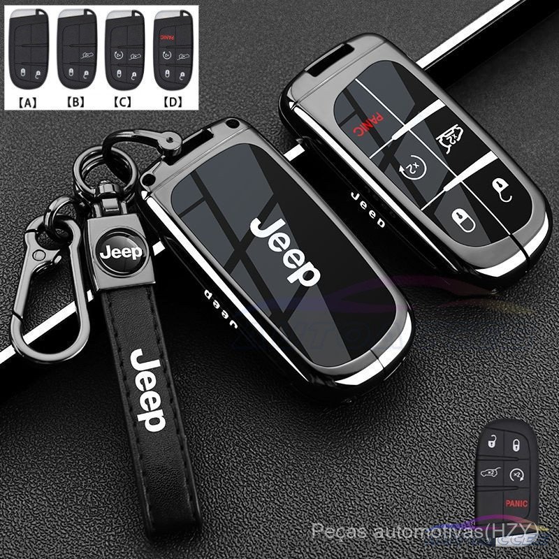 Capa de Chave de Carro Remota Proteção Automática Jeep Renegade Compass Grand Cherokee Chrysler 300C Wrangler Dodge 65 I em Oferta na Shopee
