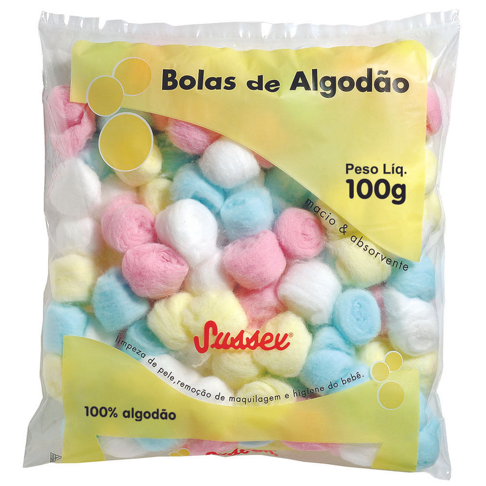 Algodão Sussex Bola Colorida 100g em Oferta na Shopee