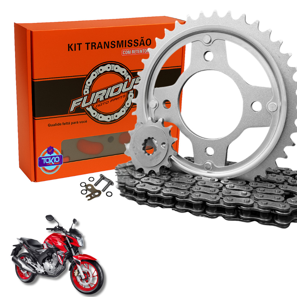 Kit Relacao Com Retentor CB 250F Twister 16 A 22 Transmissão FURIOUS em Oferta na Shopee