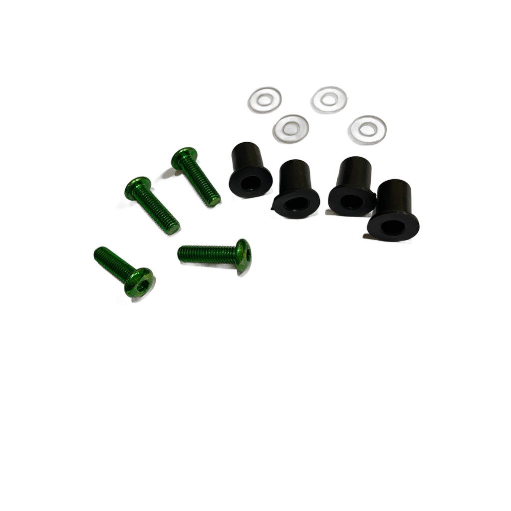 4 Parafusos Bolha Nmax PCX 160 CITYCOM CB Aço Com Buchas COR:VERDE