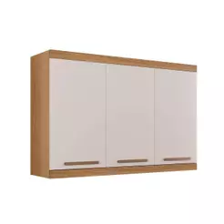 Armário Aéreo Talismã 3 Portas Arte Móveis Cinamomo-off White