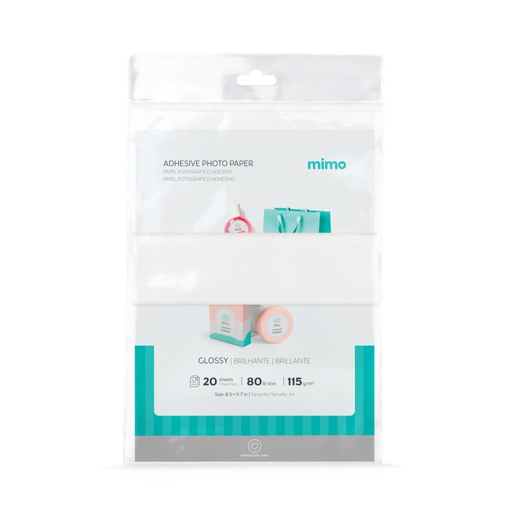 Papel Fotográfico Adesivo Brilho Mimo - 115 gr - A4 - 20 unds em Oferta na Shopee