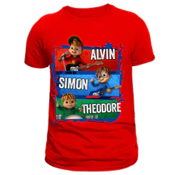 Camiseta Infantil e Adulto Alvin e os Esquilos Desenho Animado Blusa 100% Algodão T-shirt 30.1