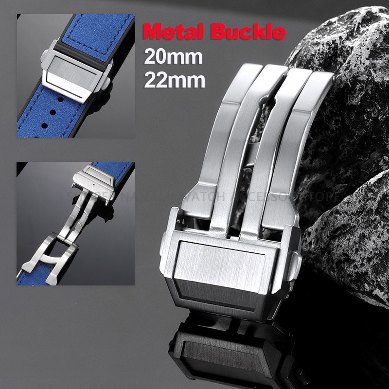 Fivela De Relógio De Metal Premium De 20 Mm 22 Para Hublo Big Bang Couro Silicone Pulseira Fecho Sólido Aço Inoxidável D