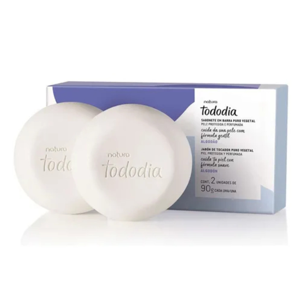 Sabonete Tododia Algodão C/2 Unidades De 90g Cada Natura em Oferta na Shopee