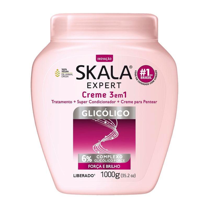 Creme de Tratamento + Super Condicionador + Creme para Pentear Skala Expert Glicólico 1kg em Oferta na Shopee