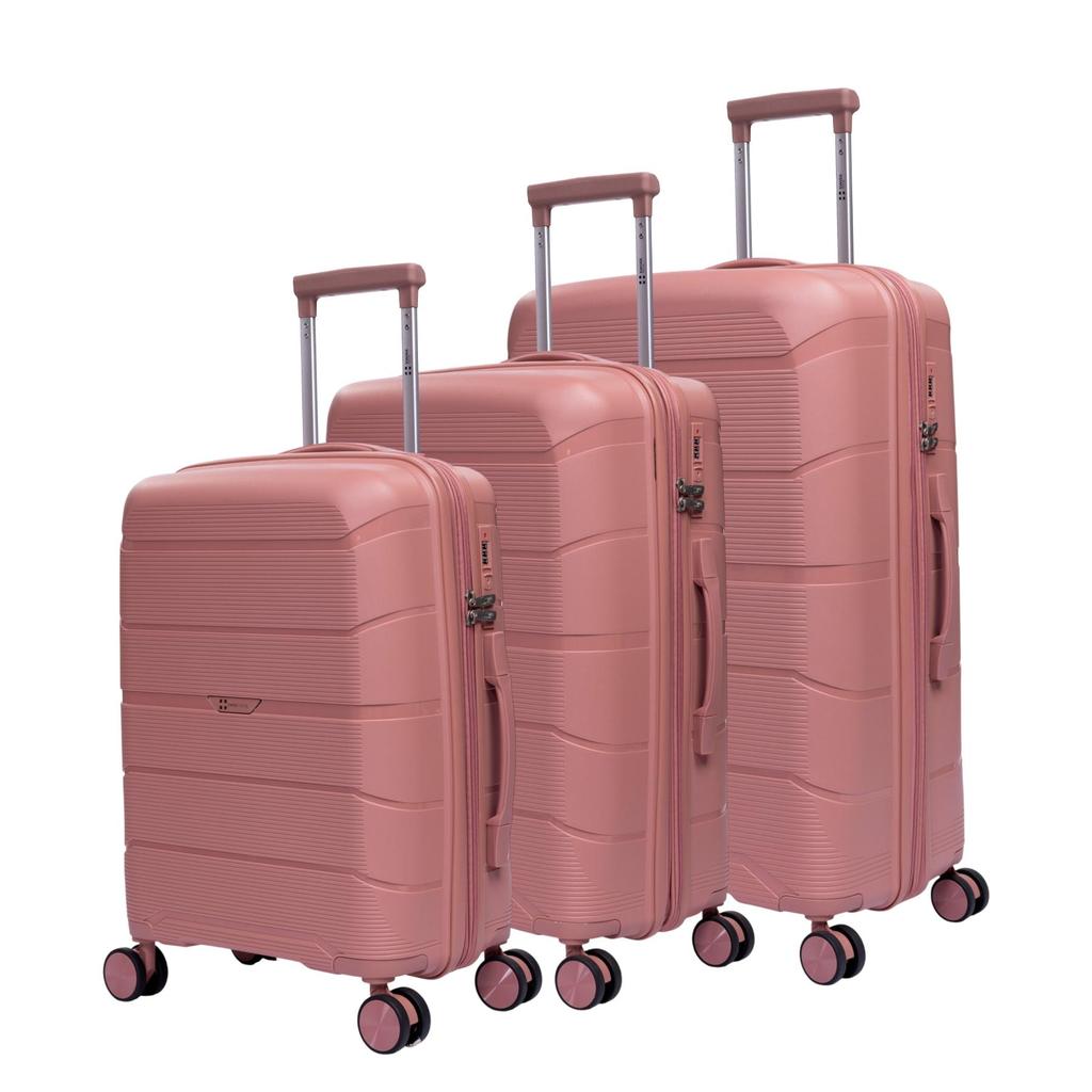 Conjunto de malas de viagem polipropileno Barcelona Swiss Move Rose em Oferta na Shopee