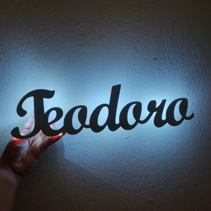 Nome Luminoso Personalizado com LED Decoração Exclusiva e Iluminada para Porta Maternidade em Oferta na Shopee