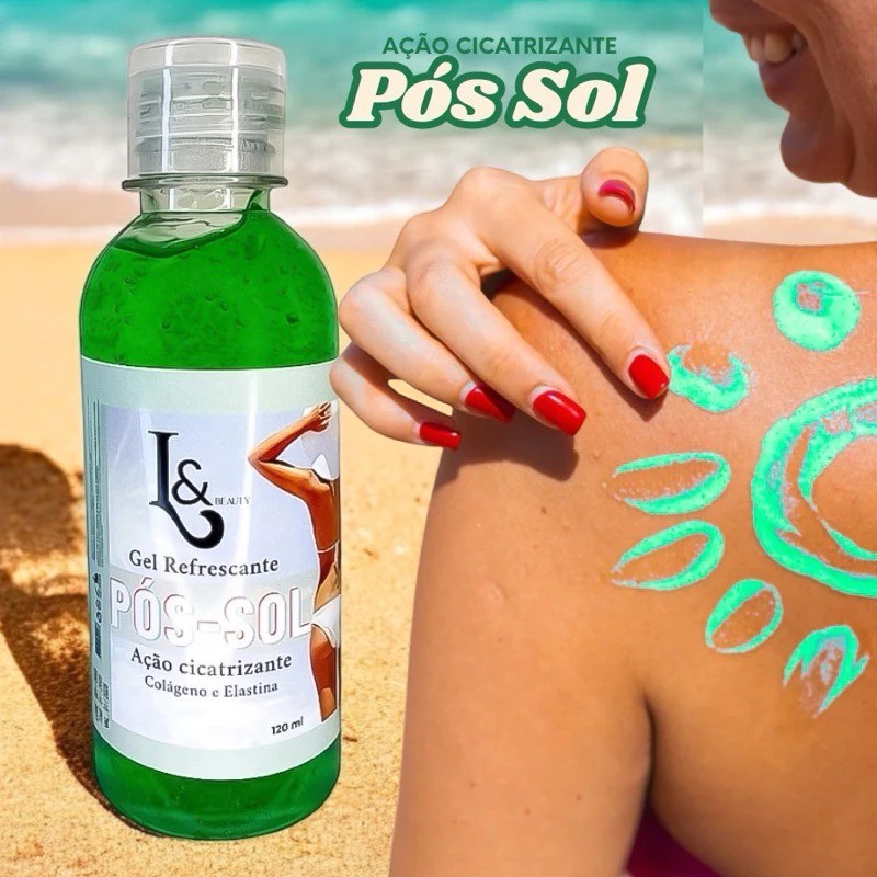 Gel Refrescante Pós Sol Com Colágeno E Elastina Ação Cicatrizante - L&Beauty