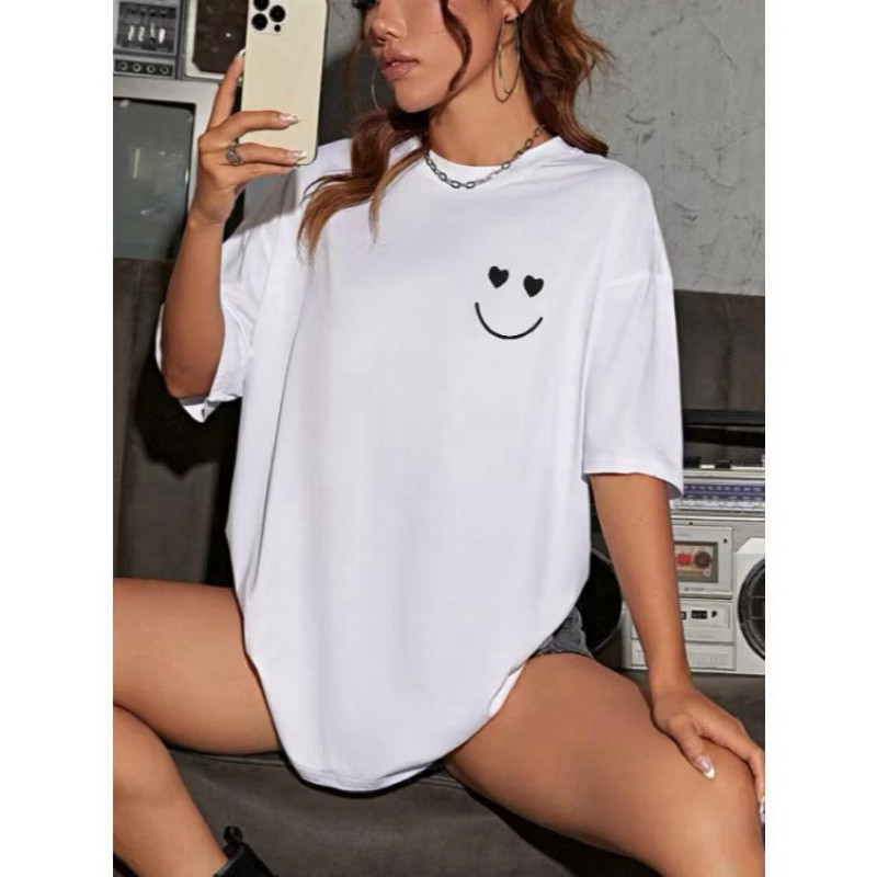 Blusa t-shirt linda Camiseta Feminina Emoji