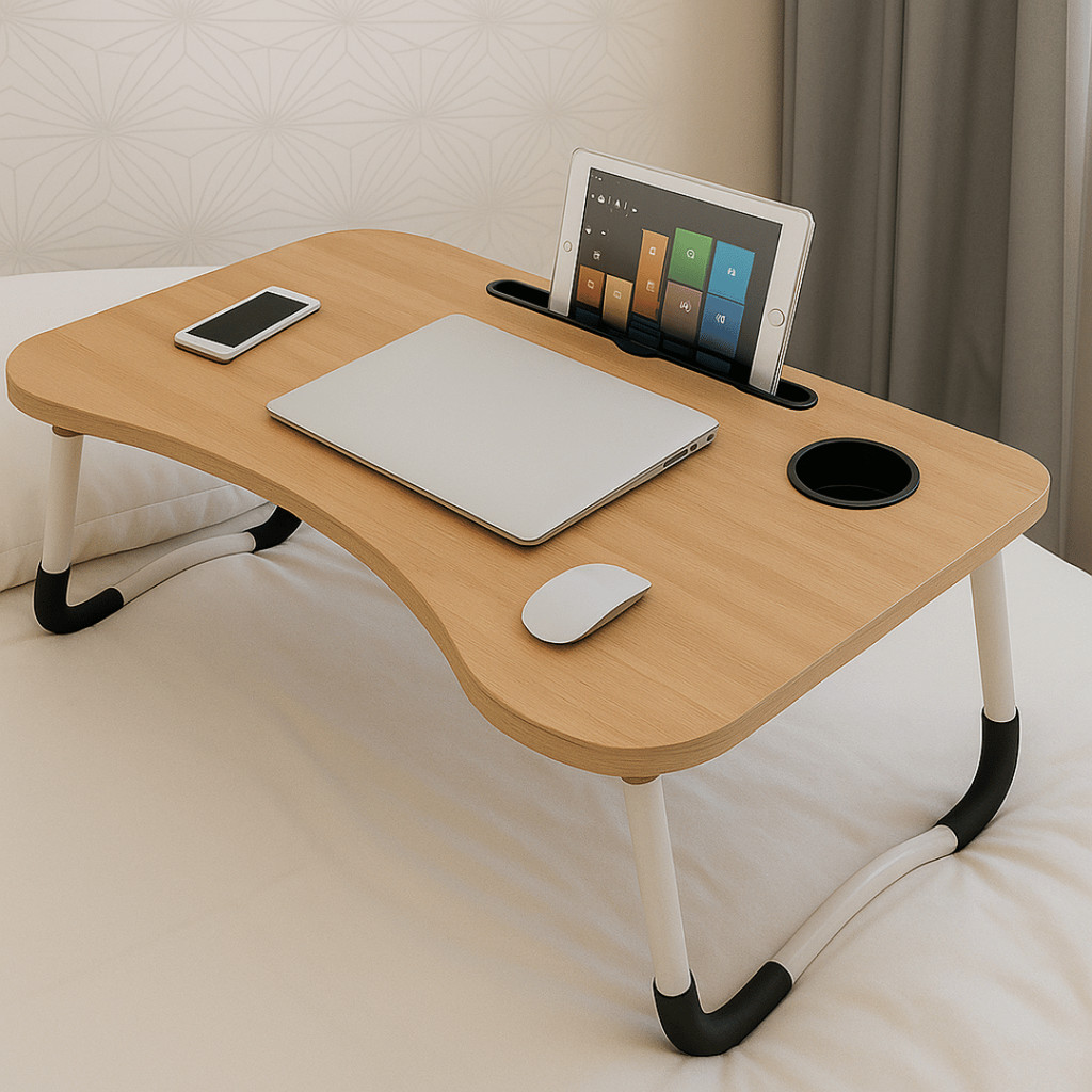 Imagem Mesa Portátil Dobrável Multiuso – Ideal para Cama e Sofá, Notebook, Tablet, Refeições e Leitura