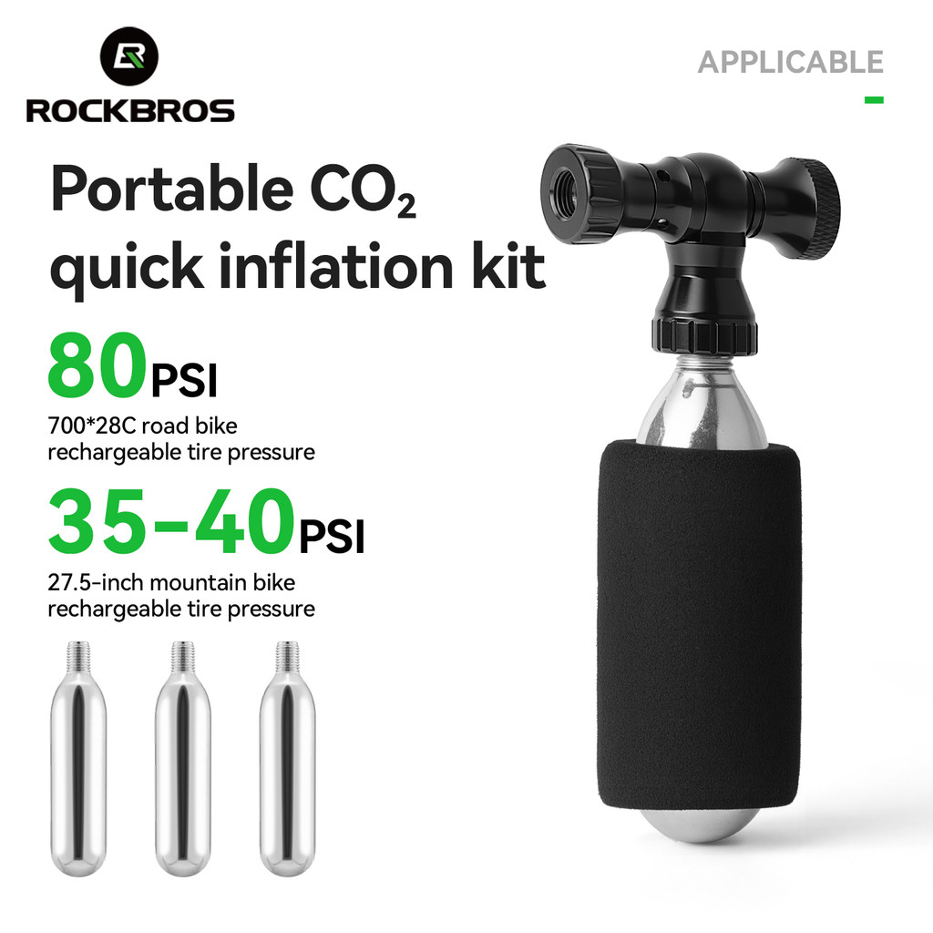 Válvula De Ar De CO2 De Liga ROCKBROS Kit Portátil De Inflação Rápida De Alta Pr