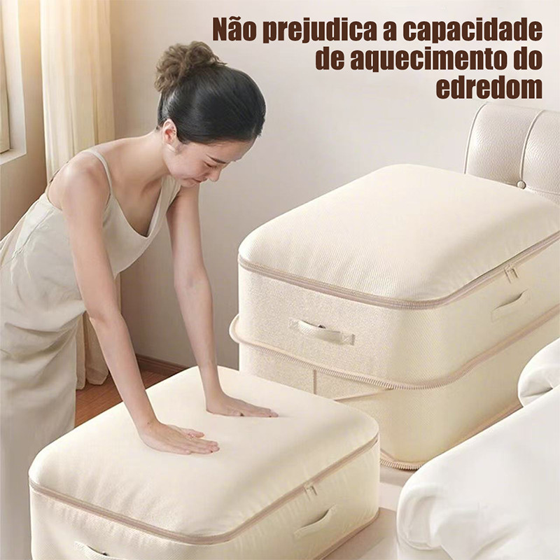 Caixa Saco Organizador Grande Edredom Cobertor Casaco Guarda Roupa Ecológico Anti-Poeira Umidade Insetos Multiuso