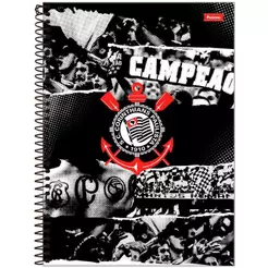 Caderno Universitário 20x27,5cm (Grande) 15 Matérias 240 Folhas Corinthians Campeão Foroni