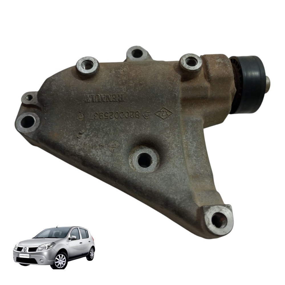 Suporte compressor ar Sandero logan clio 1.0 2008 2010 2012