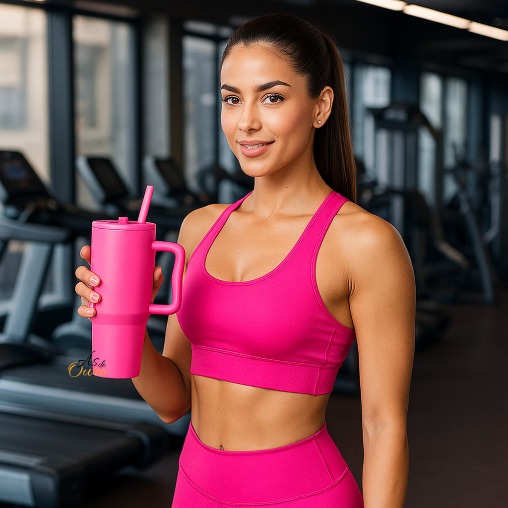 Copo Garrafa Térmico Inox Portátil 1242ml Inoxidável com Tampa e Canudo em Oferta na Shopee